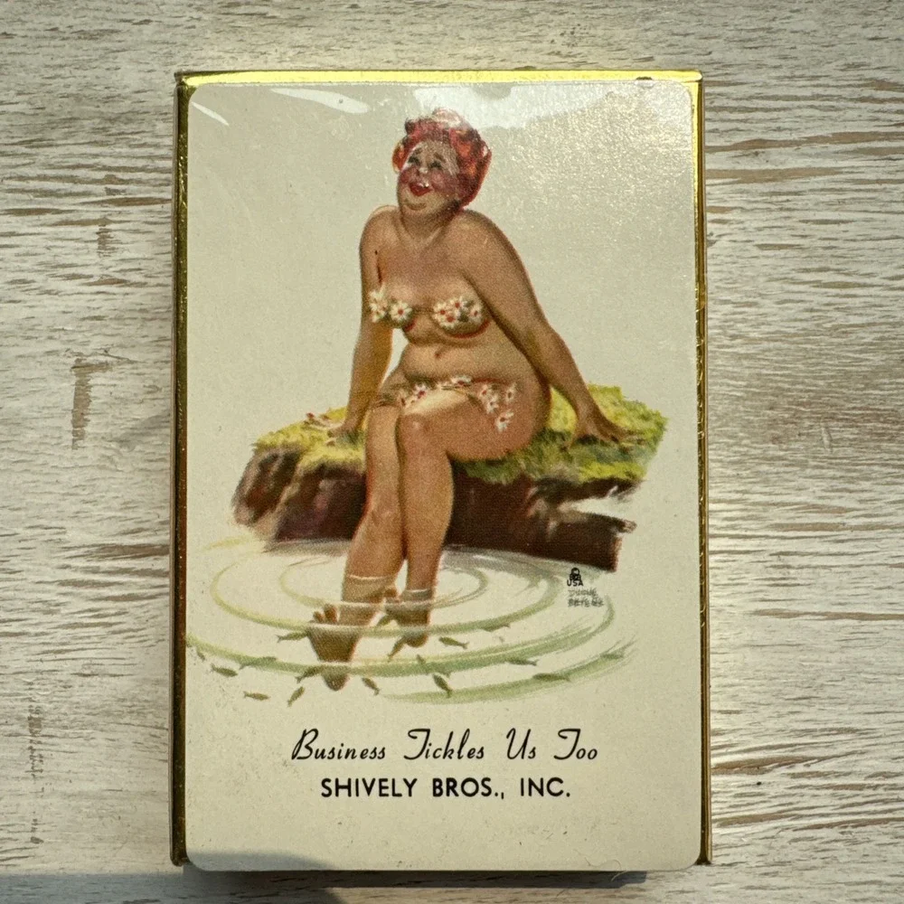 Vintage‎ Hilda Pinup Girl Playing Cards Shively Bros Inc Advertising Sealed New